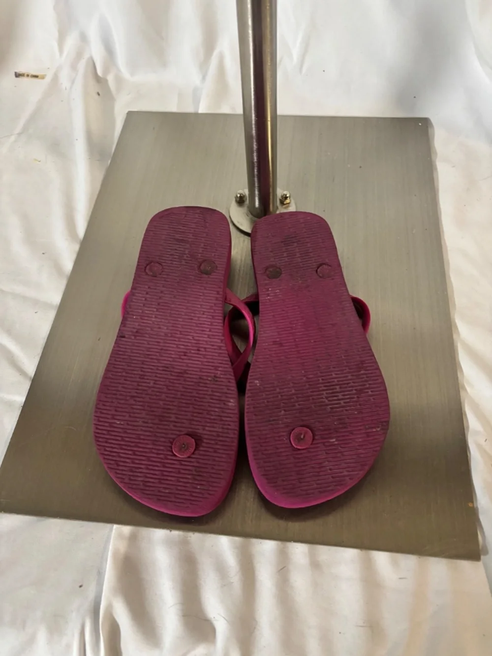 Pink Flip Flops with Skull Detail